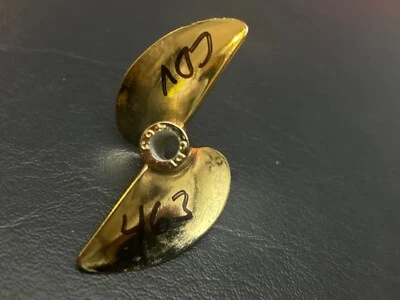 #136 Propeller 26cc Aluminum CDV  1/4" Shaft 463 2 Blade  RC Boat Cat Mono Skiff - Image 1 of 3