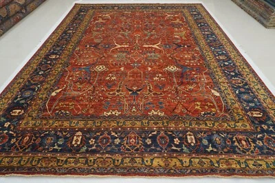 10 x 14 ft Red Bidjar Afghan Hand Knotted Traditional Oriental Rug - Image 1 of 4