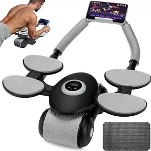 AB Roller AB Wheel Bauchtrainer Bauchmuskeltrainer Fitness inkl. Knieauflage NEU - Bild 1 von 14