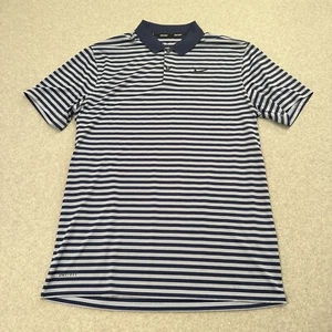 Nike Golf Dri Fit Victory Blue Stripe Polo 891239-492 Mens Size M Active Poly - Picture 1 of 10