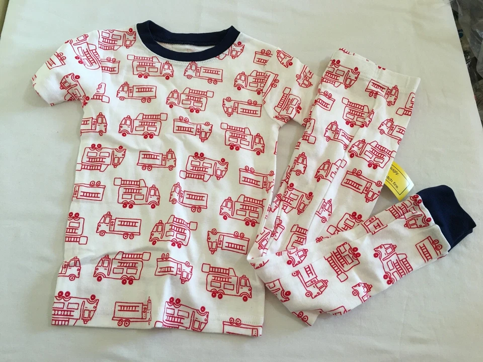 NWT Carter's Firetruck Pajama Set Boy Short Sleeve Long Pants Snug Easter Gift - Image 1 of 1