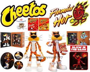 Frito-Lay Jada Toys 6" CHESTER CHEETAH Cheetos and FLAMIN' HOT Set GLOW in DARK - Picture 1 of 6