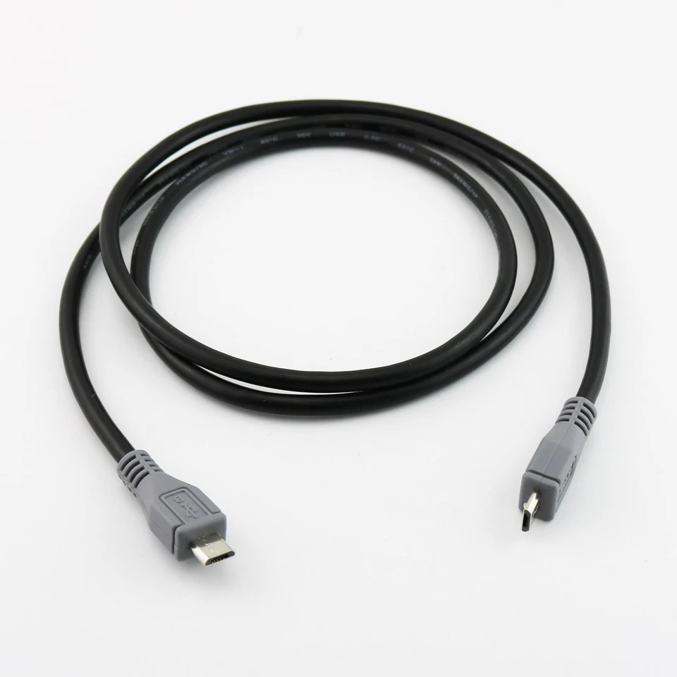 1x Micro USB B Male to Micro USB B Male OTG Converter Adapter Data Cable 3ft/1m - Image 1 of 1