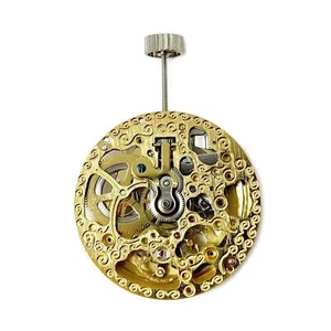HZ2189 Gold Auto Mechanical Skeleton Watch Movement skeleton Seagull - Picture 1 of 2