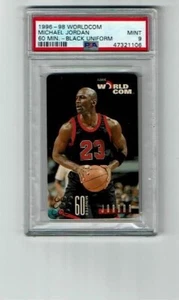 1996-98 Worldcom Michael Jordan 60-minute phonecard, PSA 9 = MINT - Picture 1 of 2
