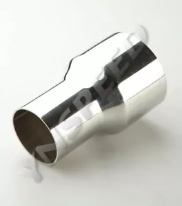 US SHIP 2.5" To 3" OD Stainless Steel Flared Exhaust Reducer Connector Pipe Tube - Foto 1 di 5