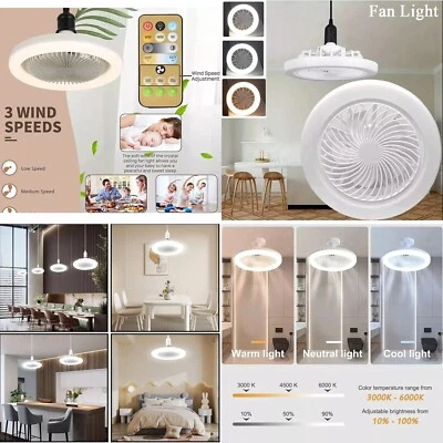 LED Ceiling Light Fan 3 in 1 Night light Remote Control 3 Fan speed 3 Colours - Image 1 of 4