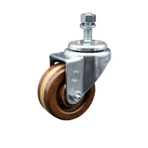 3 Inch High Temp Phenolic Wheel Swivel ½ Inch Threaded Stem Caster SCC - Picture 1 of 4