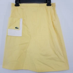 Vintage Izod Lacoste Skirt Yellow Tennis Haymaker Union Made Sport 80s Womens 8 - Picture 1 of 10