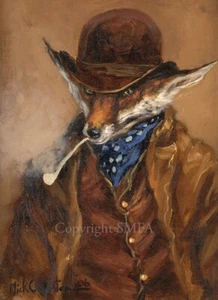 Stampa fine art volpe umoristica Mick Cawston 'The Squire' - Foto 1 di 2