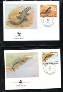Congo 1987 Crocodile/WWF/ (Michel 1063/66) nice used on FDC - Picture 1 of 2