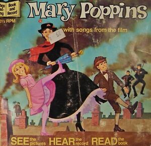 Walt Disney Mary Poppins Book Record Read Along 302 1977 33 1/3 RPM