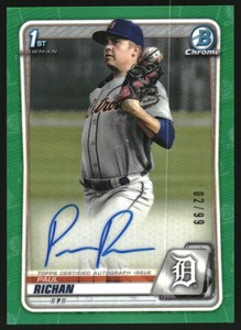 2020 Bowman Chrome Prospect Autographs Green Refractors #CPAPR Paul Richan /99