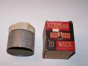 Vtg NIP new Kerogas No. 20 Top Seal Oil Stove Wick complete with metal carrier - Picture 1 of 10
