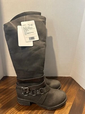 Botas de montar Jellypop para mujer talla 6 carbón hebilla alta hasta la rodilla vaquera NUEVAS Foto 1 de 4