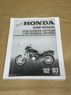 Manual de taller de reparación de 3 orificios 82-83 Honda V45 Sabre Magna 750 VF750S VF750C Foto 1 de 3