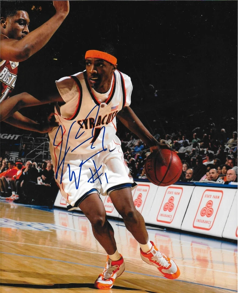 Hakim Warrick 签名锡拉丘兹橙色男式 8 x 10 照片亲笔签名 2 — 第 1/1 张图片