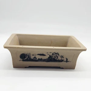 Vintage Japan Old Bonsai Planter Pot Tray Japanese Garden House Plant Tree - Picture 1 of 11