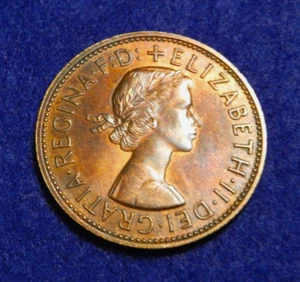 1967 Great Britain Penny - Toned UNC - Amazing Color - See Pictures - Picture 1 of 2