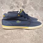 Lacoste Ampthill WP Mens Leather Sneaker UK 11 Blue Suede Shoes Chukka Boots Mid