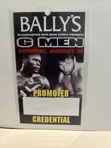 PP7 Ballys G Men Boxing Title Fight Promoter Press Pass Media Credentials - Picture 1 of 3