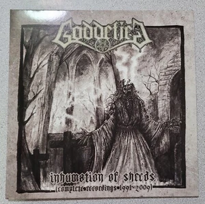 GODDEFIED-INHUMATION OF SHREDS (COMPLETE RECORDINGS)-DOUBLE LP-VINYL-COLOR BLACK - Picture 1 of 4
