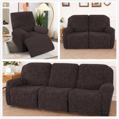 Funda de sofá reclinable de 1/2/3 asientos Jacquard elástica salón sillón sofá funda antideslizante Foto 1 de 4