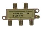 Cable tv splitters 4 way lot of 5 For cable or antenna use New 5-900 Mhz F/S