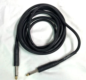 Cable de instrumento de guitarra Fender Professional Series negro recto 10' pies funciona - Imagen 1 de 9