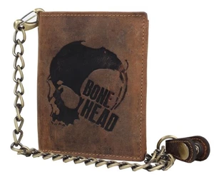 Greenburry Geldbeutel mit Kette Bikerbörse Leder Geldbörse Portemonnaie - Picture 1 of 7