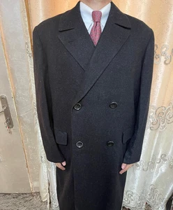 1950s vintage handtailored bespoke classic all worsted db Suit over coat 46R - Picture 1 of 9