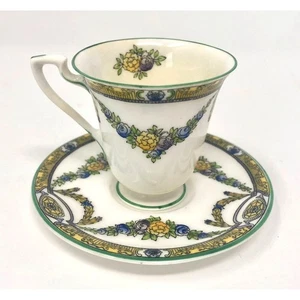 Vintage Royal Worcester Puritan Demitasse Footed Tea Cup and Saucer 1918 - Picture 1 of 11