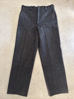 Woolrich Wool Malone Pants Suspender Button Heavyweight USA Vintage Size 34 - Image 1 of 4