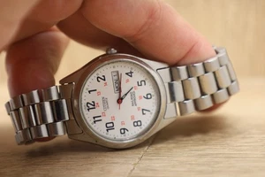 Vin Herren Citizen 1100-s008905 Eisenbahn genehmigt Tag Datum Uhr Neu Batt 8" - Bild 1 von 6
