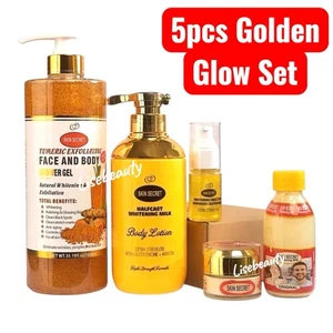 5 In 1 Skin Secret Whitening Set Body Lotion, Shower Gel, Face Cream And Serum - Picture 1 of 2