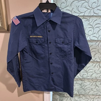 CAMISA UNIFORME BSA Cub Scout Boy Scouts Juvenil Grande Manga Larga F5 Foto 1 de 4