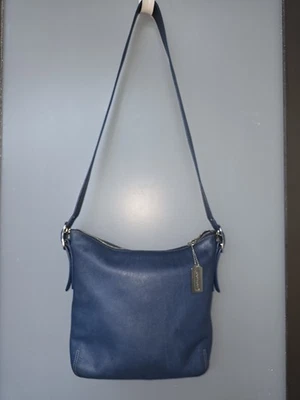 Vintage COACH 9326 Blue Leather Legacy Slim Crossbody Bag Adjustable Strap Y2K - Image 1 of 4