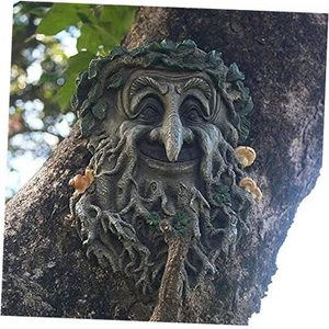 Tree Face Garden Statues Outdoor Decorations, Whimsical Old Man Face for Tree - Picture 1 of 7