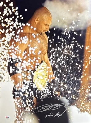 Foto assinada por Bill Goldberg 16x20 WWE WCW 'Who's Next' PSA AD34575 - Imagem 1 de 2