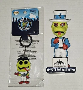 EVERETT AQUASOX Mascot WEBBLY "Vote for Webbly" Bobblehead + Funko Keychain - Picture 1 of 9