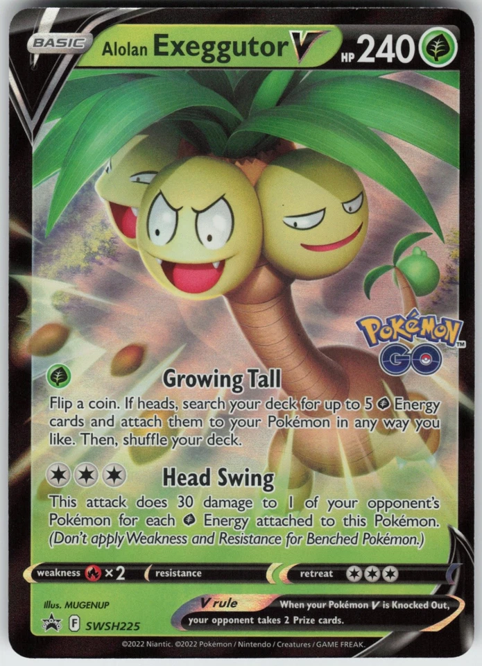Holo Foil Alolan Exeggutor V - SWSH225 Promo SWSH: Sword & Shield Promo Cards - Image 1 of 1