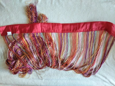 Vorhang Regenbogen, Faden Gardine, Balkontür Vorhang bunt - Bild 1 von 4