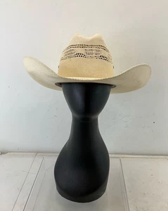 Hat Biz Natural Bangora Western Hat 7 1/4 - Picture 1 of 7