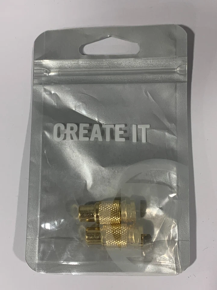 RadioShack 2 Pack Audio Coupler F-Connector male to RCA (phono) female. 278-0475 - Image 1 of 4