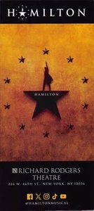 Hamilton musical 2025 Broadway Theatre New York City volantino pubblicitario - Foto 1 di 4