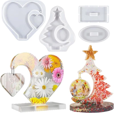 2 Pezzi Grandi Stampi in Silicone per Resina, Stampo in Silicone Natale, Stampi  - Immagine 1 di 4