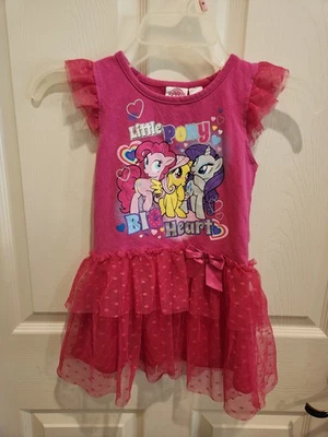 Hasbro My Little Pony Girls 2015 Pink Dress Size 6x EUC - Image 1 of 4