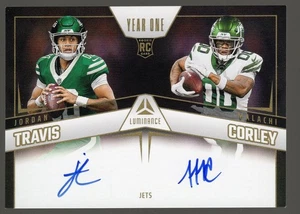 2024 Luminance Jordan Travis Malachi Corley Year One Dual Auto RC #YOSD-NYJ Jets - Picture 1 of 2
