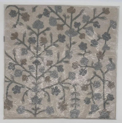 Pottery Barn Genevieve Embroidered Pillow Cover ~ 20" x 20" ~ Blue Multi - Image 1 of 2