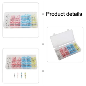 200 Pieces Solder Connector Kit with Thermal Shrink Tubing for All Weather Use - Afbeelding 1 van 12